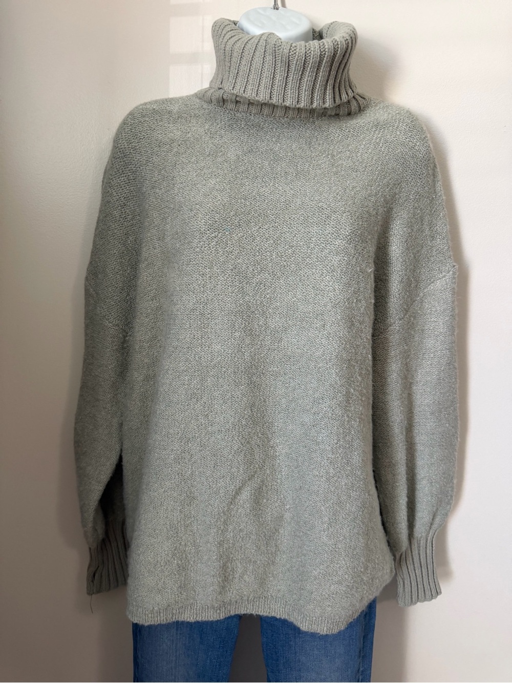 Altar'd State Soft Sage oversized Turtleneck Sweater